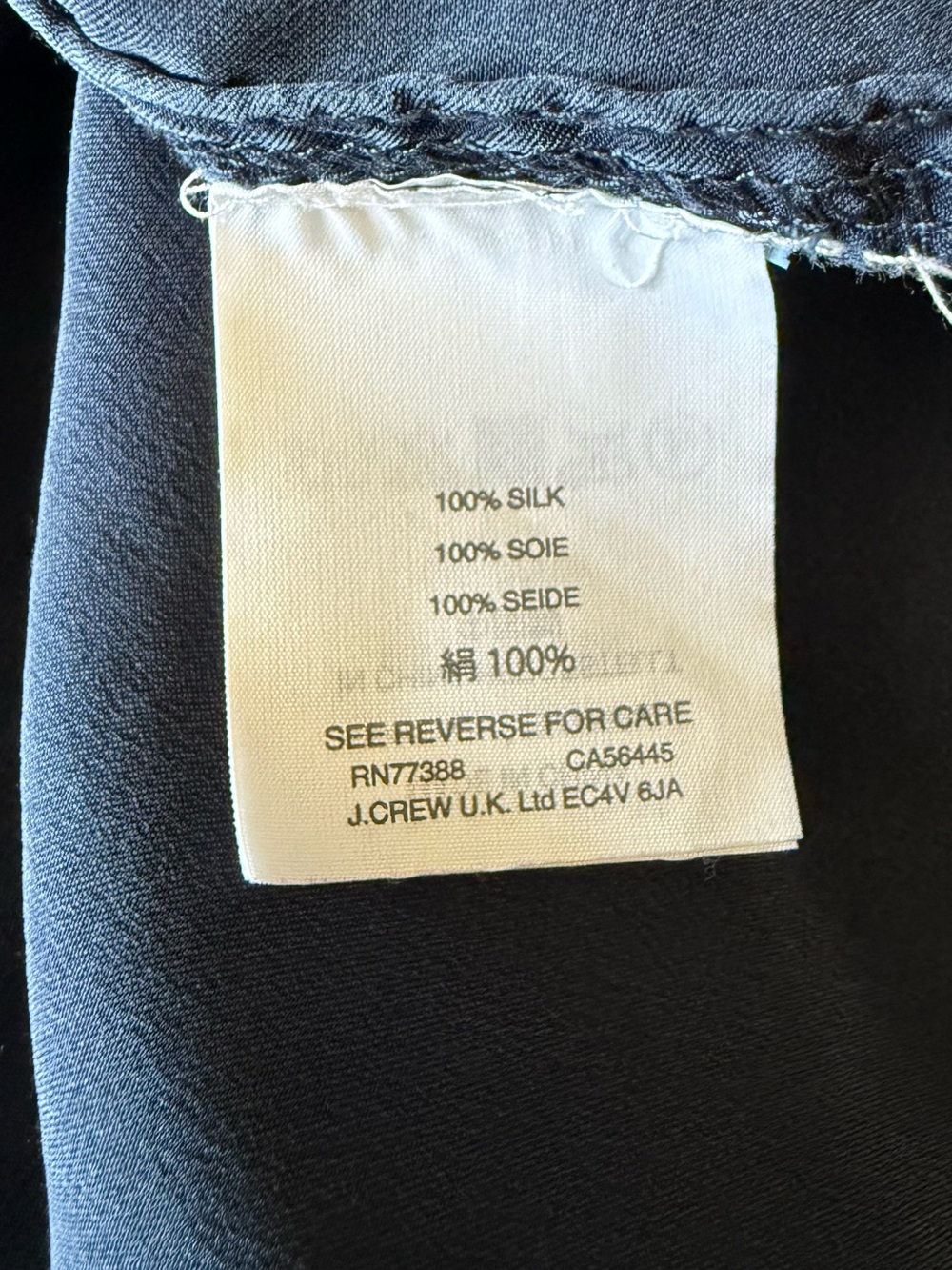 J. Crew 100% Silk Preppy Business Casual Lightweight Chic Button Down Shirt 14 - Picture 10 of 10